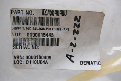 Dematic 0276646400 5/16" Diameter Polyurethane Drive O-Ring 64" L