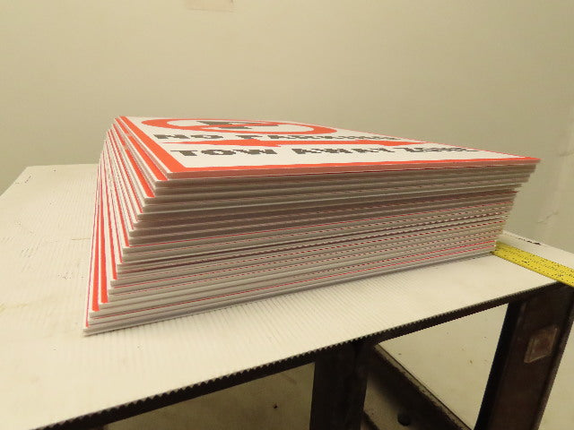 18x12" Corrugated Plastic Traffic Control Sign NO PARKING TOW AWAY ZONE Lot/20
