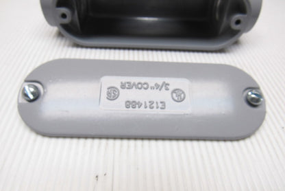 Neer TC-75 3/4" Conduit Body 3 Way With Non Gasketed Covers Lot Of 8