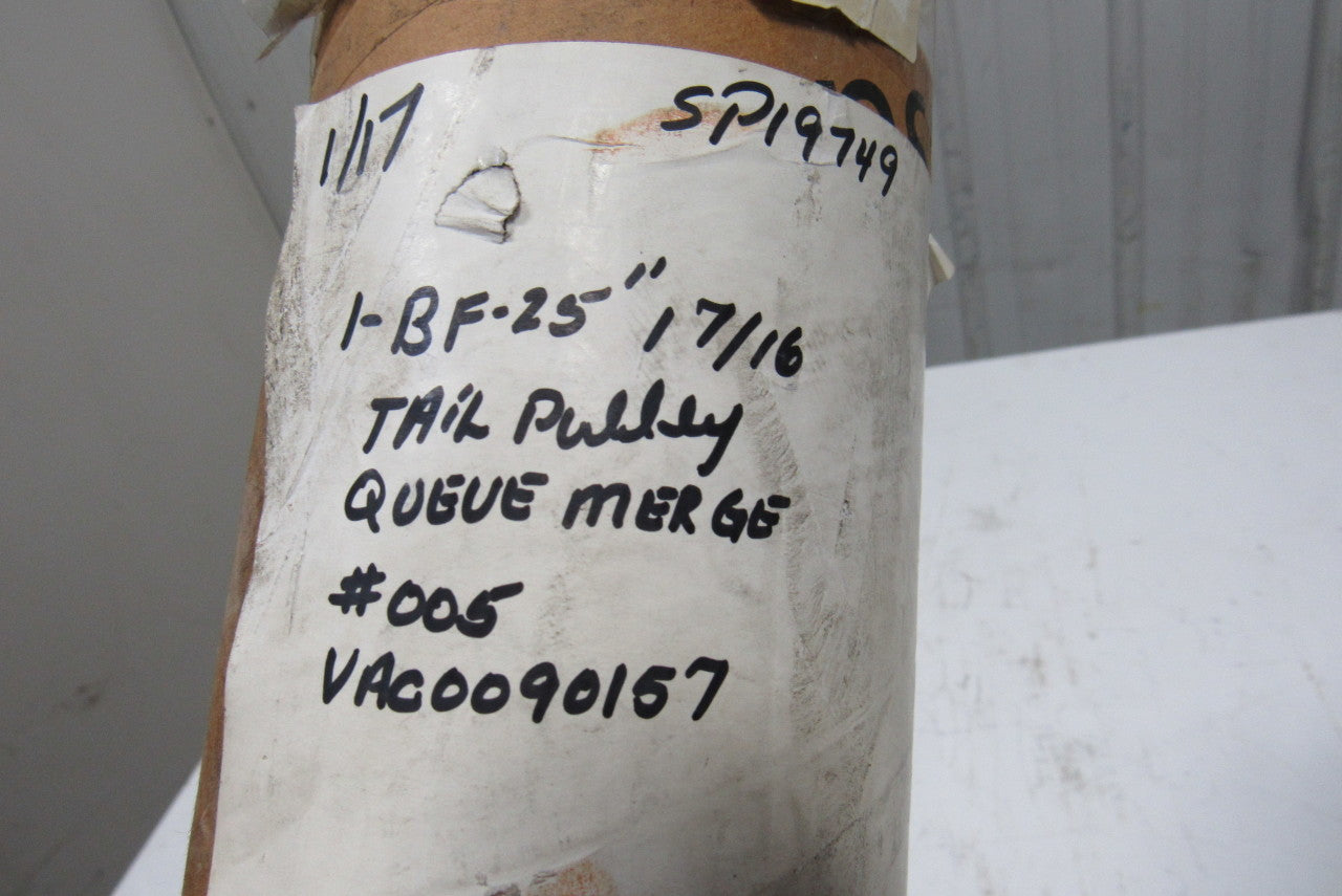 Transnorm 1 BF-25" 1-7/16" Shaft 39" OAL Merge Conveyor Tail Pulley