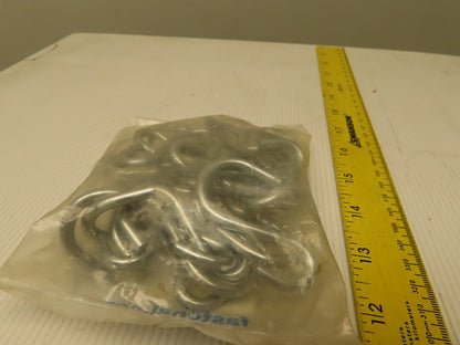 Fastenal #14 2" Zinc Steel Open Ended S Hook .187" Wire Lot Of 25
