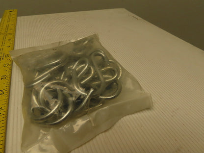 Fastenal #14 2" Zinc Steel Open Ended S Hook .187" Wire Lot Of 25