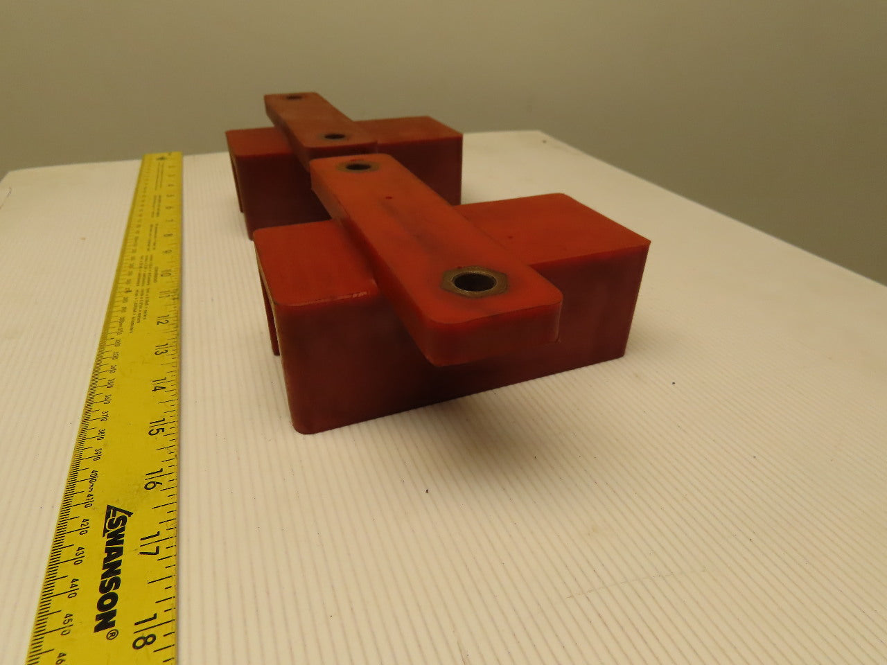 Dematic 0688181136 1-23/32" Wide 1-5/8" Deep 2 Bolt Mount Infeed Guide Lot Of 2