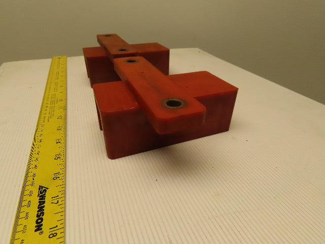 Dematic 0688181136 1-23/32" Wide 1-5/8" Deep 2 Bolt Mount Infeed Guide Lot Of 2