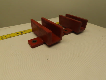 Dematic 0688181136 1-23/32" Wide 1-5/8" Deep 2 Bolt Mount Infeed Guide Lot Of 2