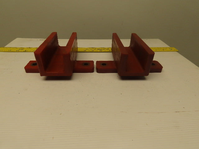 Dematic 0688181136 1-23/32" Wide 1-5/8" Deep 2 Bolt Mount Infeed Guide Lot Of 2