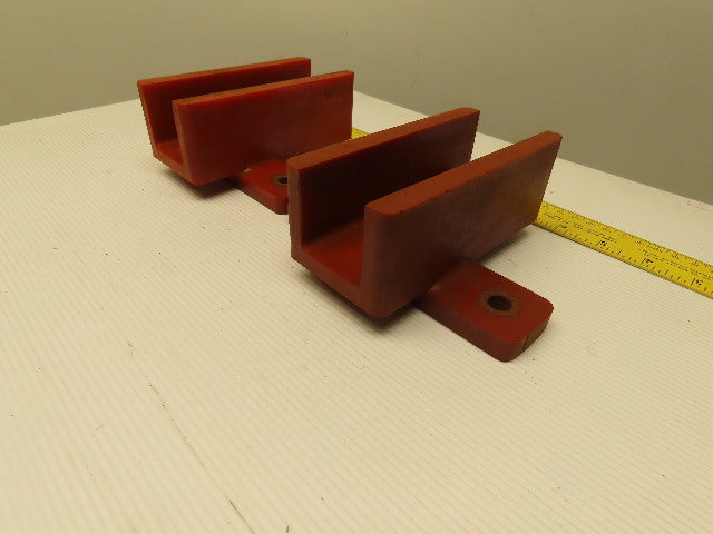 Dematic 0688181136 1-23/32" Wide 1-5/8" Deep 2 Bolt Mount Infeed Guide Lot Of 2