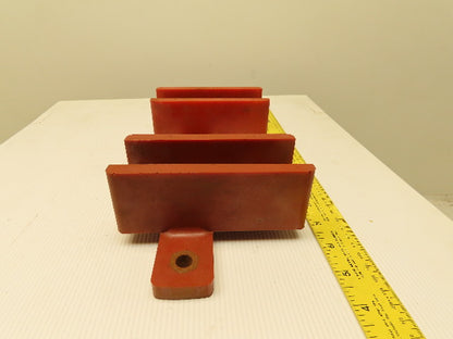 Dematic 0688181136 1-23/32" Wide 1-5/8" Deep 2 Bolt Mount Infeed Guide Lot Of 2