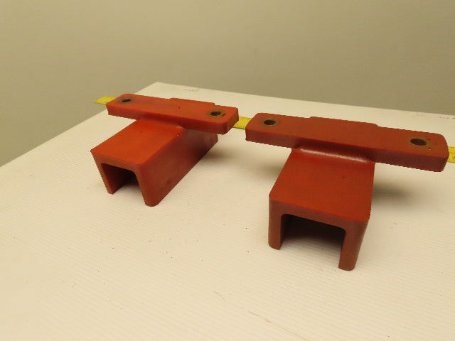 Dematic 0688181136 1-23/32" Wide 1-5/8" Deep 2 Bolt Mount Infeed Guide Lot Of 2