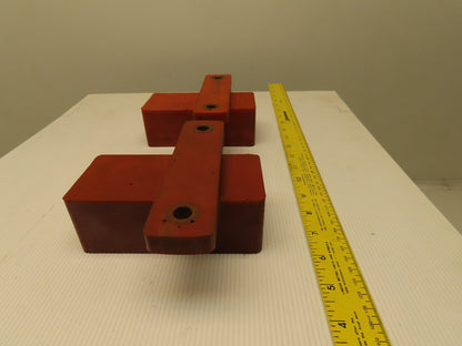 Dematic 0688181136 1-23/32" Wide 1-5/8" Deep 2 Bolt Mount Infeed Guide Lot Of 2