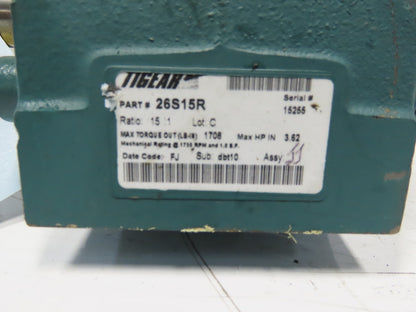 Dodge 26S15R 15:1 Ratio 117RPM 2Hp 208-230/460V 60Hz Right Hand Gear Motor