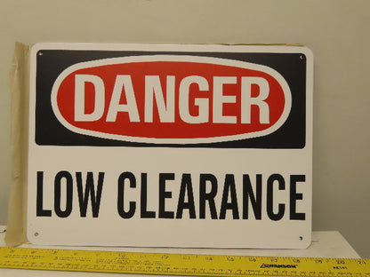 Rapistan OSHA 14 x 10" DANGER Low Clearance Sign Lot of 11