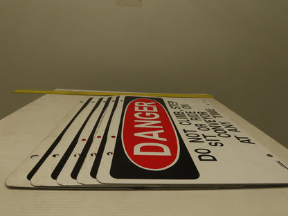 Rapistan Double Sided DANGER DO NOT CLIMB, STEP SIT OR RIDE Sign Lot Of 5