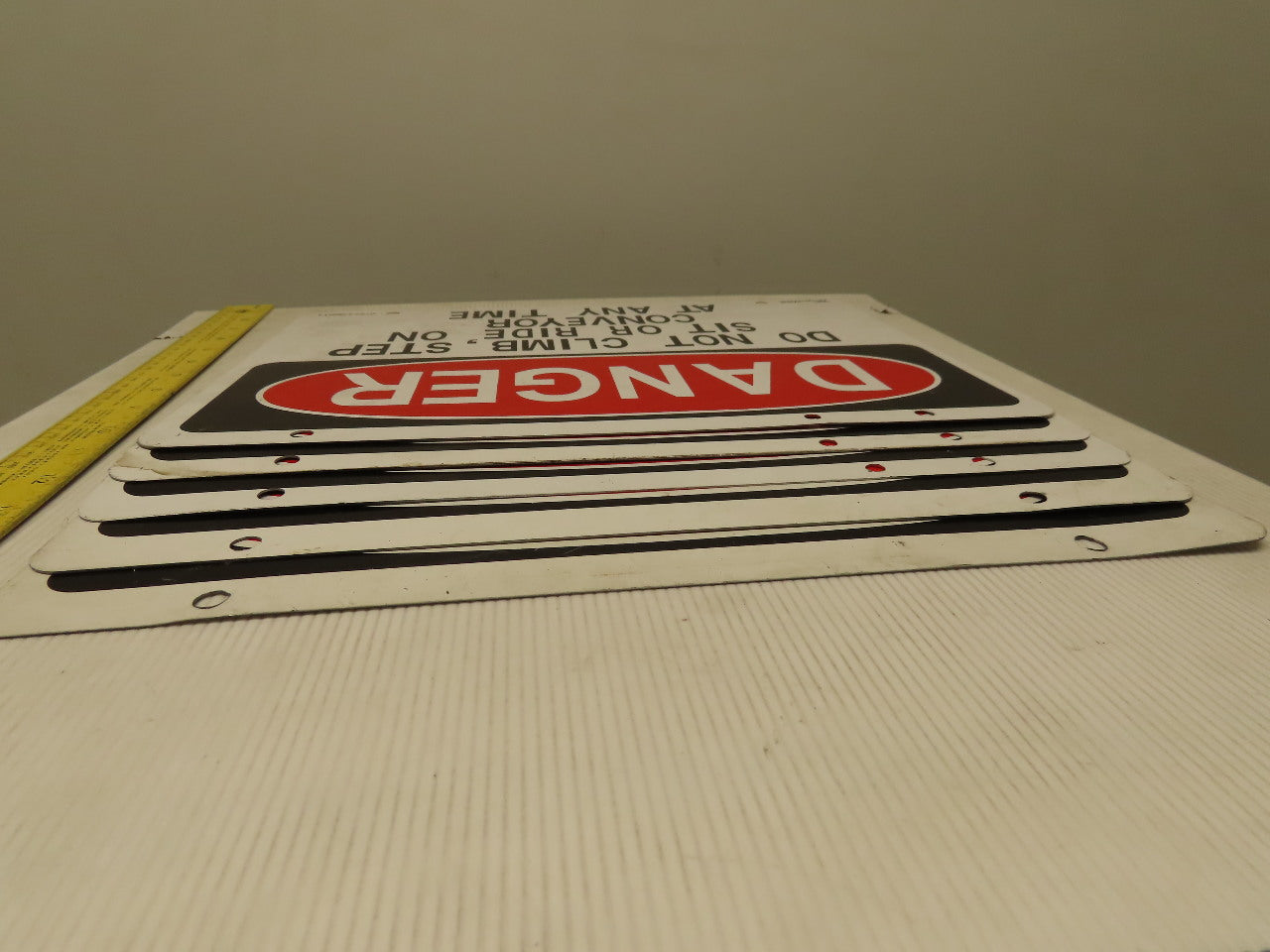 Rapistan Double Sided DANGER DO NOT CLIMB, STEP SIT OR RIDE Sign Lot Of 5