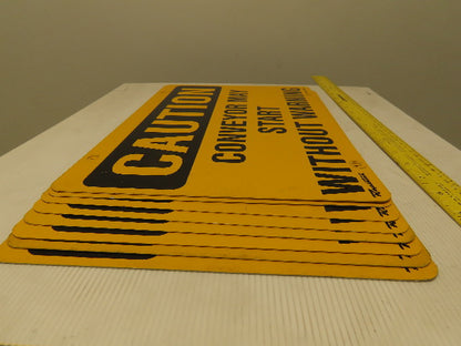 Rapistan Double Sided OSHA CONVEYOR MAY START WITHOUT WARNING Sign 14x10" Lot/8