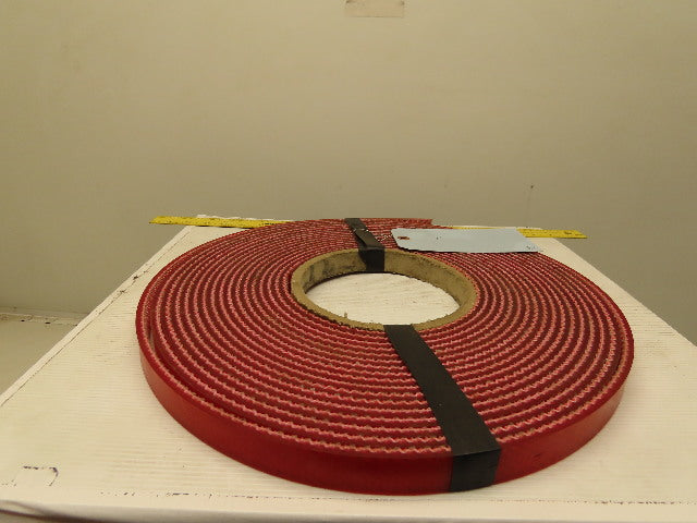 1" Interwoven Back 2 Ply Red Smooth Top Conveyor Belt Tape 0.275" T 41'