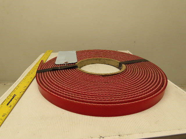 1" Interwoven Back 2 Ply Red Smooth Top Conveyor Belt Tape 0.275" T 41'