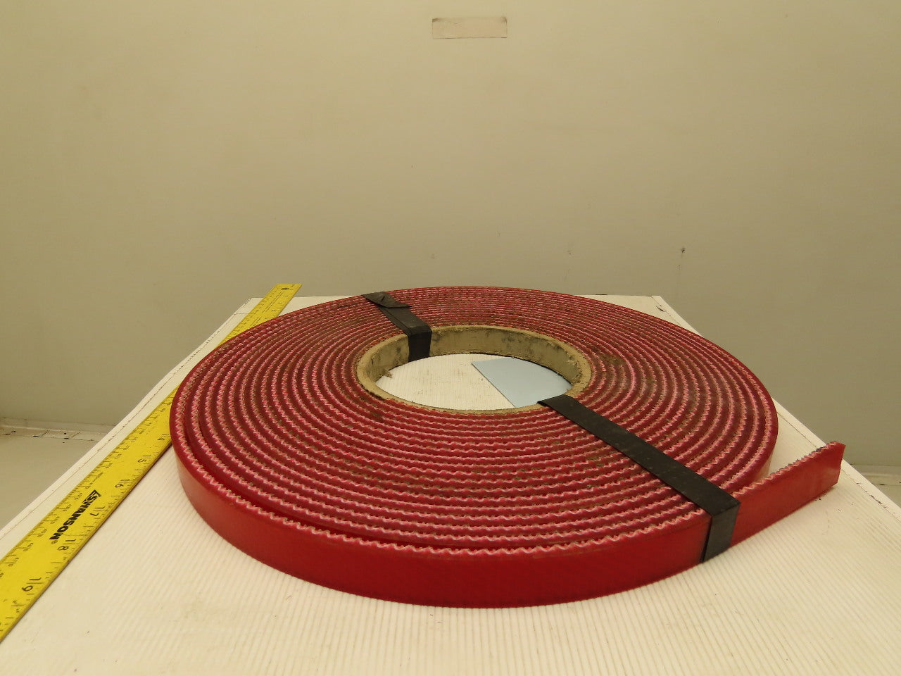 1" Interwoven Back 2 Ply Red Smooth Top Conveyor Belt Tape 0.275" T 41'