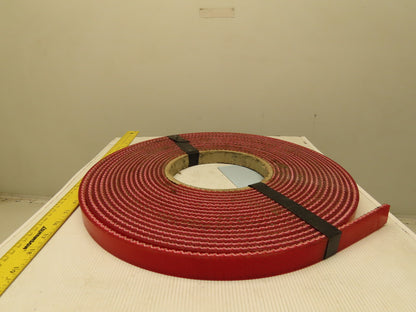 1" Interwoven Back 2 Ply Red Smooth Top Conveyor Belt Tape 0.275" T 41'