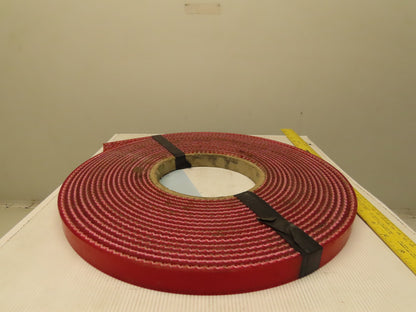 1" Interwoven Back 2 Ply Red Smooth Top Conveyor Belt Tape 0.275" T 41'
