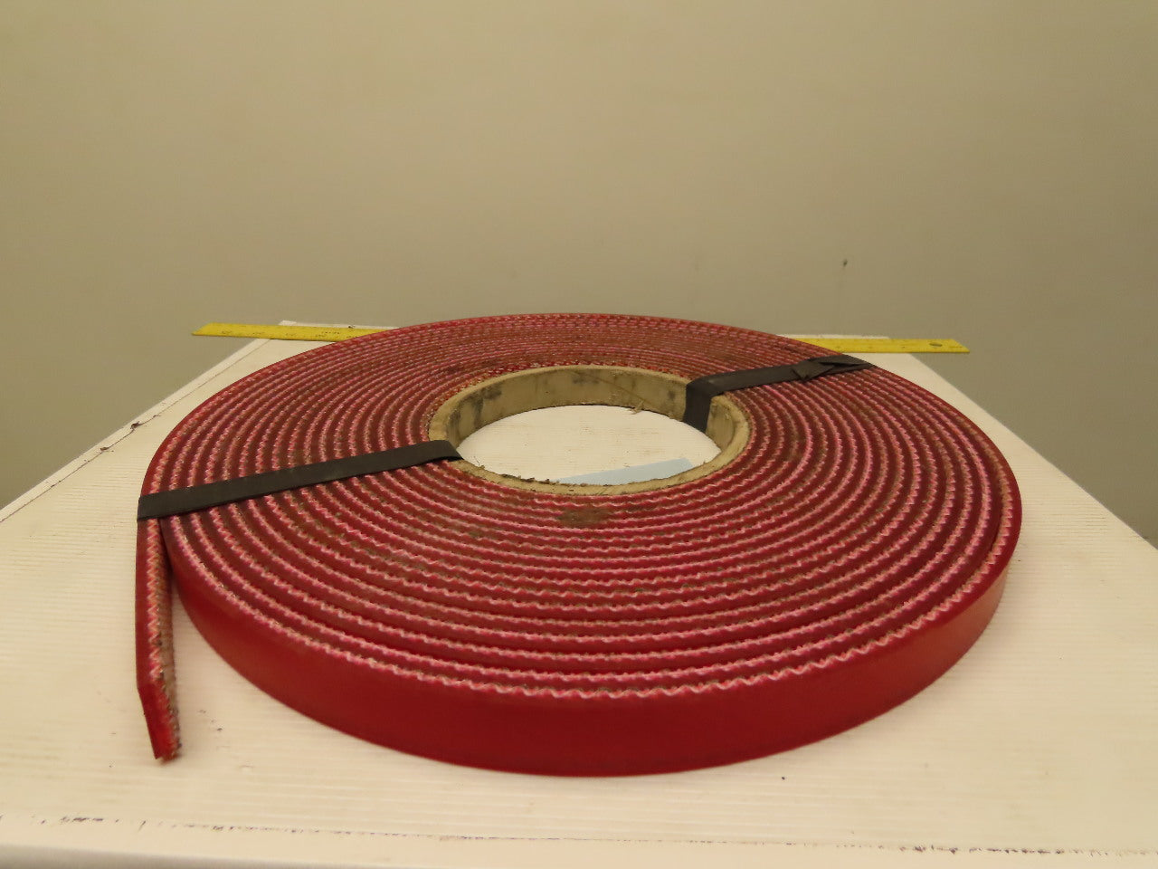 1" Interwoven Back 2 Ply Red Smooth Top Conveyor Belt Tape 0.275" T 41'