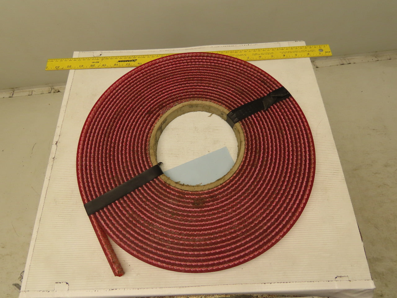 1" Interwoven Back 2 Ply Red Smooth Top Conveyor Belt Tape 0.275" T 41'