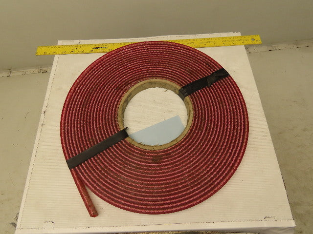 1" Interwoven Back 2 Ply Red Smooth Top Conveyor Belt Tape 0.275" T 41'