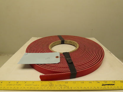 1" Interwoven Back 2 Ply Red Smooth Top Conveyor Belt Tape 0.275" T 41'