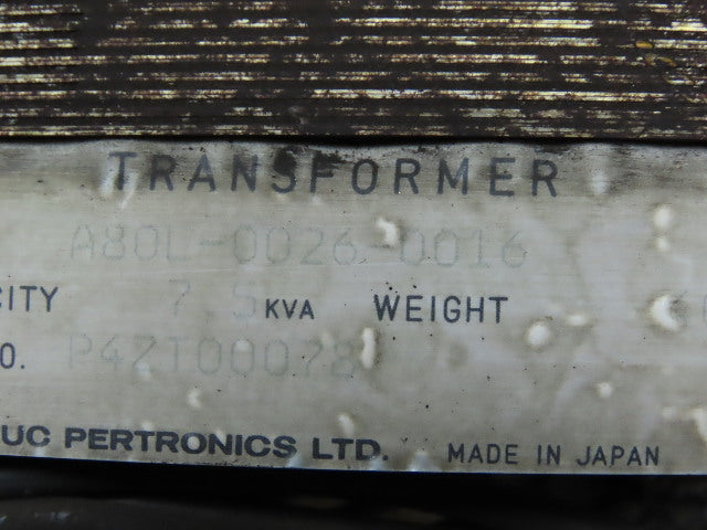Fanuc A80L-0026-0016 7.5kVa Transformer From S-420i F