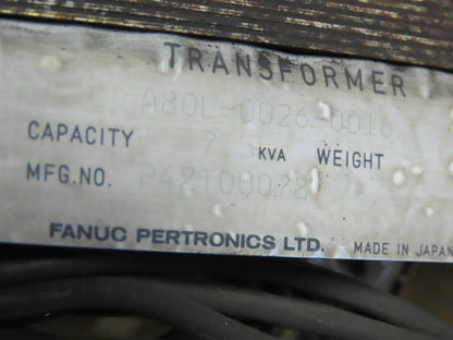 Fanuc A80L-0026-0016 7.5kVa Transformer From S-420i F