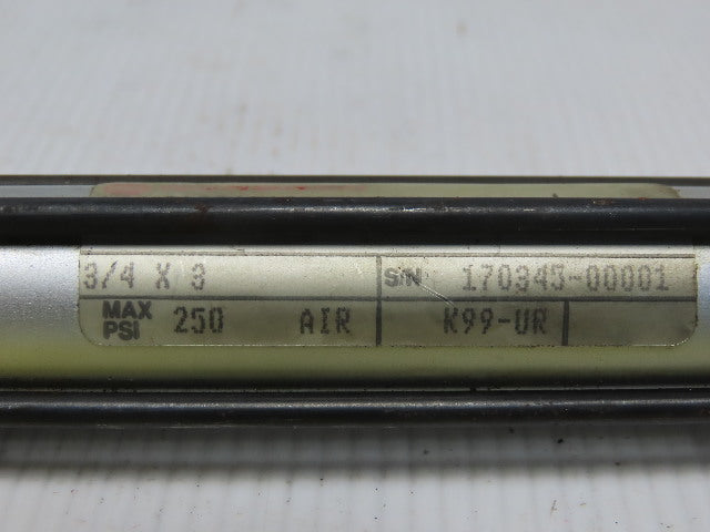 Norgren CA03A-A03-AAA90 3/4" Bore 3" Stroke Double Acting Air Cylinder