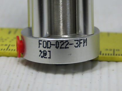 Bimba FOD-022-3FM Flat-1 5/8" Bore 2" Double Ended Stroke 1/4" Rod Air Cylinder