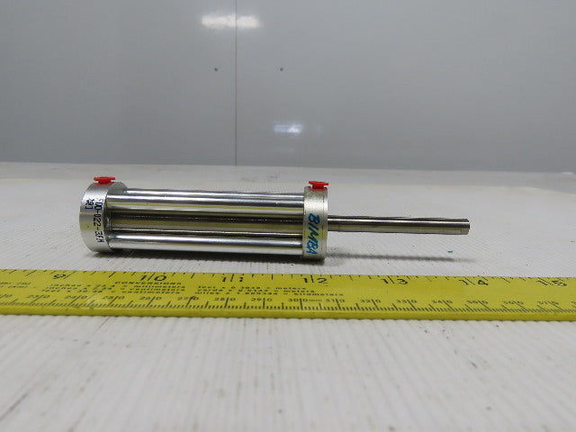 Bimba FOD-022-3FM Flat-1 5/8" Bore 2" Double Ended Stroke 1/4" Rod Air Cylinder