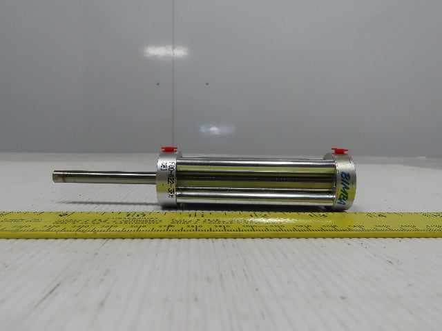 Bimba FOD-022-3FM Flat-1 5/8" Bore 2" Double Ended Stroke 1/4" Rod Air Cylinder