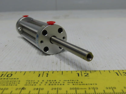 Bimba FOD-022-3FM Flat-1 5/8" Bore 2" Double Ended Stroke 1/4" Rod Air Cylinder