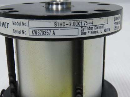 Lin-Act STHC-2.00x1.75-4 2-1/4" Bore 1-3/4" Stroke 3/4" Rod Air Cylinder