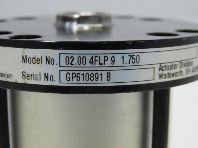 Parker 02.00 4FLP9 1.750 2-1/4" Bore 1-3/4" Stroke 3/4" Rod Air Cylinder