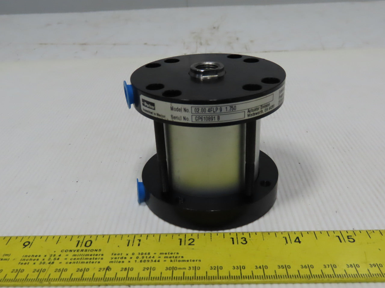 Parker 02.00 4FLP9 1.750 2-1/4" Bore 1-3/4" Stroke 3/4" Rod Air Cylinder