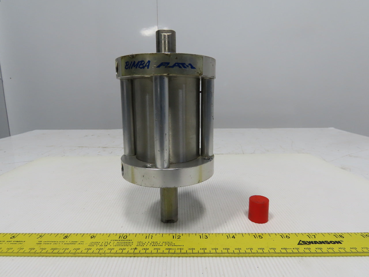 Bimba Flat-1 2-9/16" Bore 3" Double Ended Stroke 3/4" Rod Air Cylinder