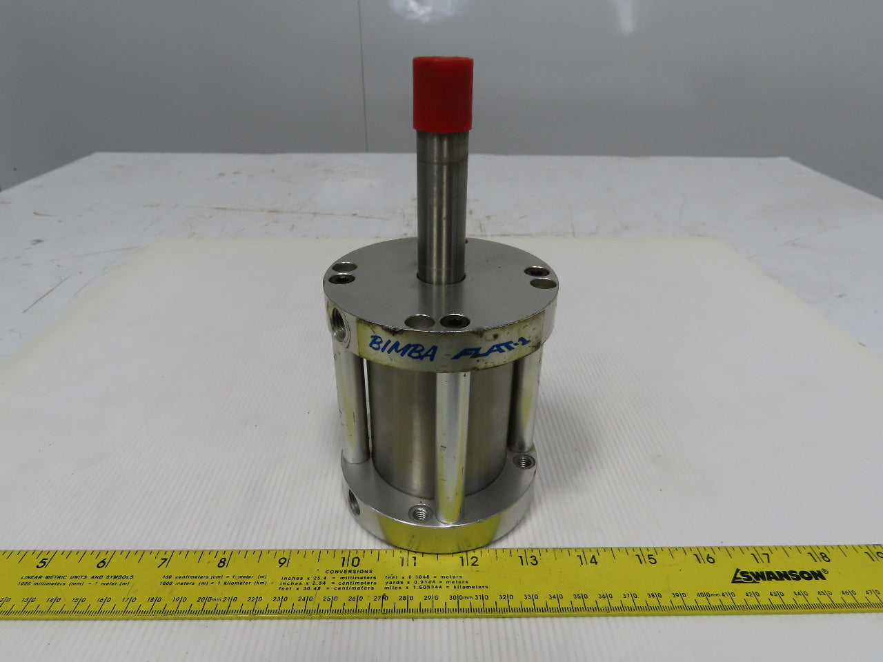 Bimba Flat-1 2-9/16" Bore 3" Double Ended Stroke 3/4" Rod Air Cylinder