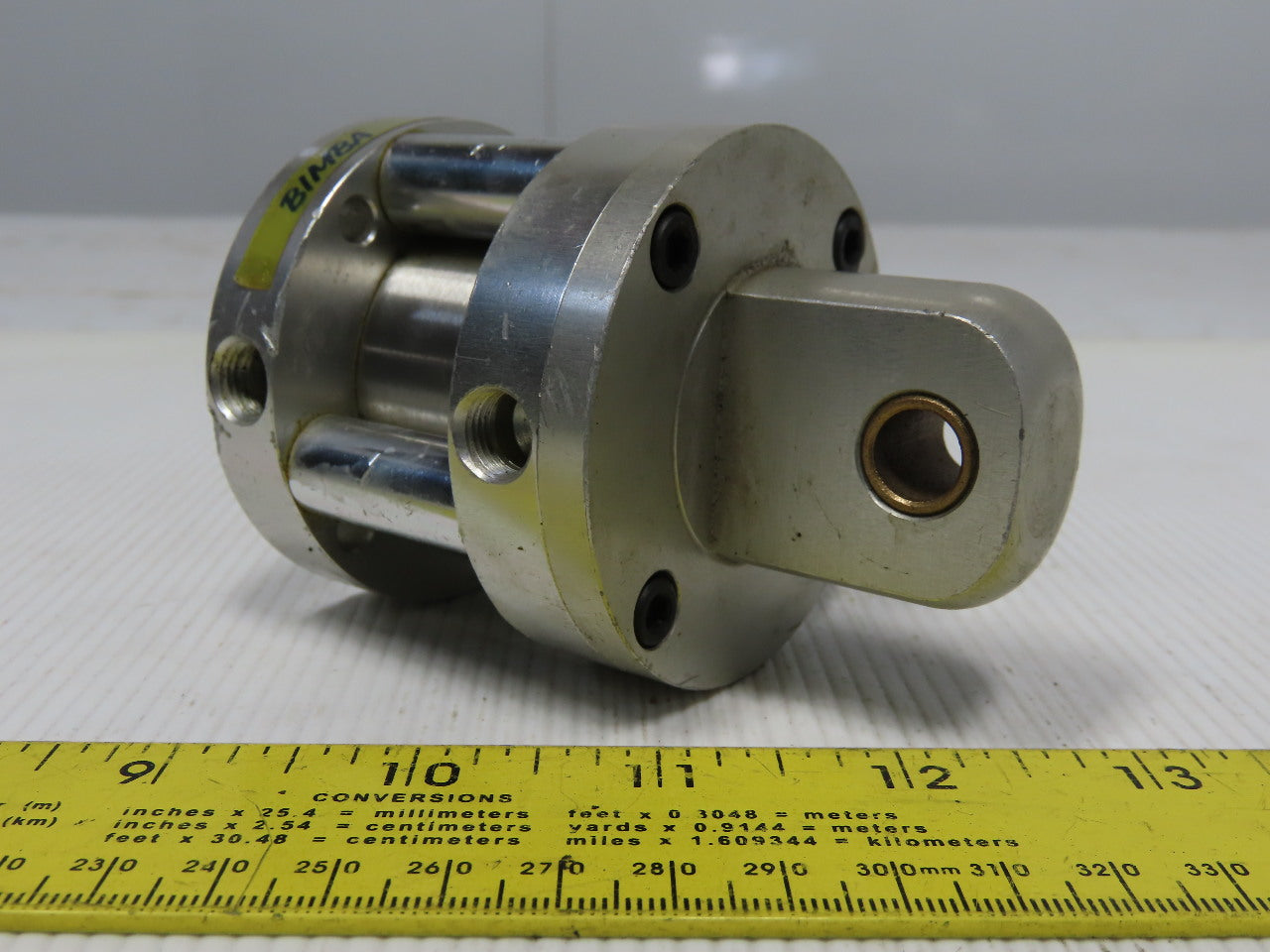 Bimba Flat-1 1-9/16" Bore 1-1/4" Stroke 5/8" Rod Clevis Mount Air Cylinder