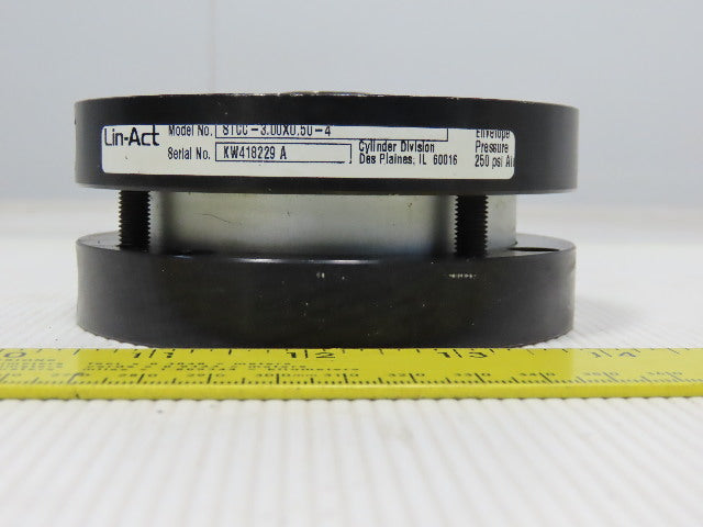 Lin-Act STCC-3.00x0.50-4 3" Bore 1/2" Stroke 7/8" Rod Air Cylinder