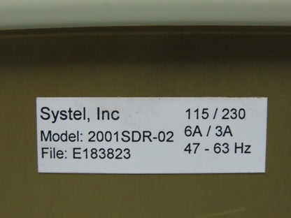 Systel 20Q1SDR-02 SBX2001 7 Slot Wall Mounted Computer 115/230V