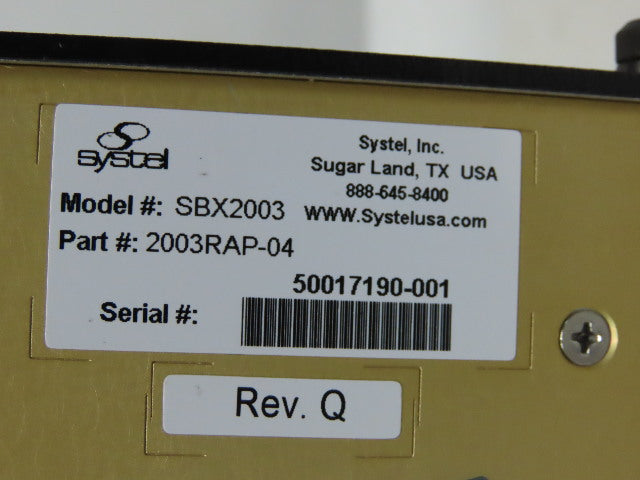 Systel 2003RAP-04 SBX2003 10 Slot Wall Mount Industrial Computer 115/230V