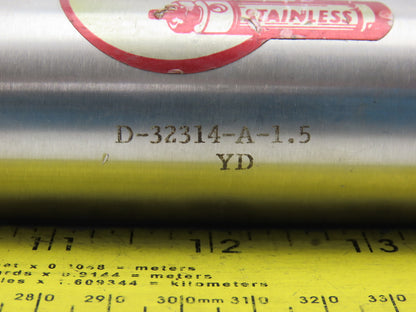 Bimba D-32314-A-1.5 1-9/16" Bore 1-3/4" Double Ended Stroke Air Cylinder