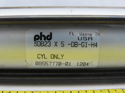 PHD SDB23 x 5-DB-GI-H4 1-1/4 Bore 6-1/4" Stroke Tie Rod Double Acting Cylinder