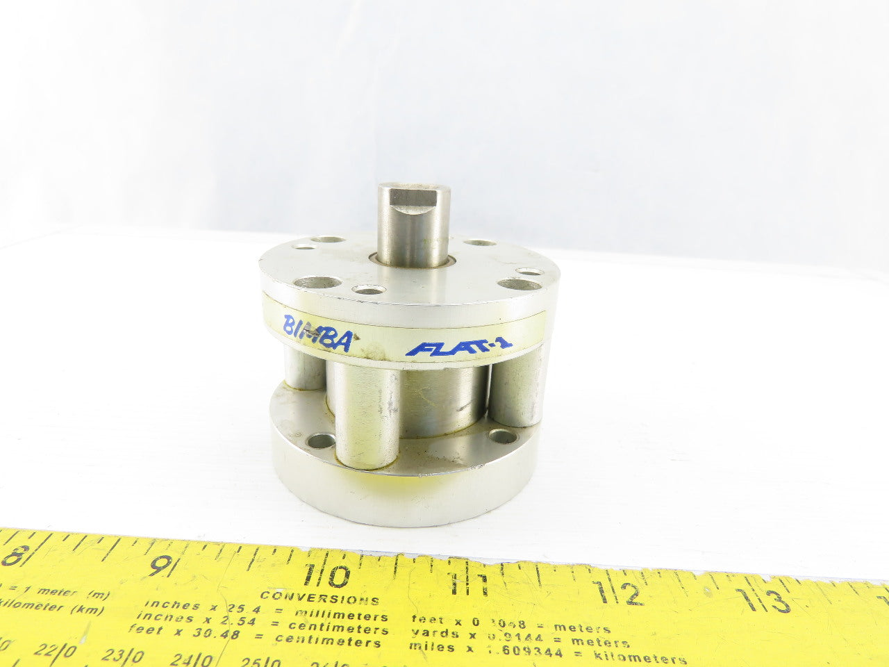 Bimba Flat-1 1-1/2" Bore 1/2" Spring Extend Reverse Stroke Air Cylinder