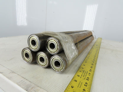 34-3/4" Face 34-3/4" BF 2.19 OD 3/4" Bearing Bore Gravity Roller Lot Of 5