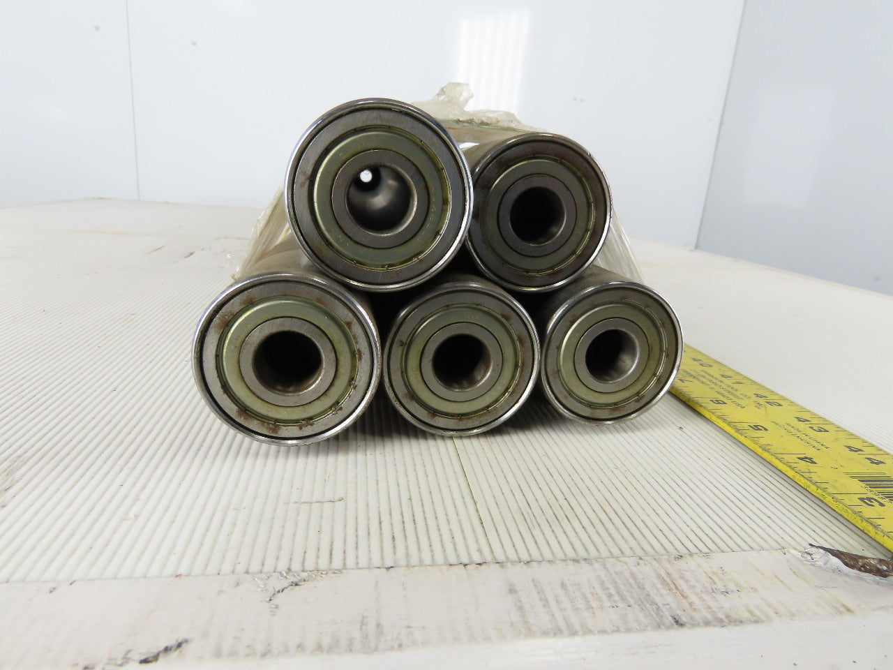 34-3/4" Face 34-3/4" BF 2.19 OD 3/4" Bearing Bore Gravity Roller Lot Of 5