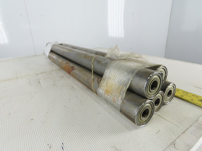 34-3/4" Face 34-3/4" BF 2.19 OD 3/4" Bearing Bore Gravity Roller Lot Of 5